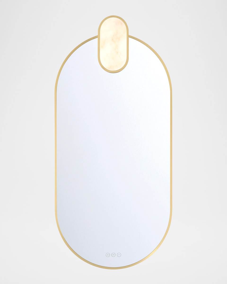 Mrissa 45" LED Lighted Mirror, Gold